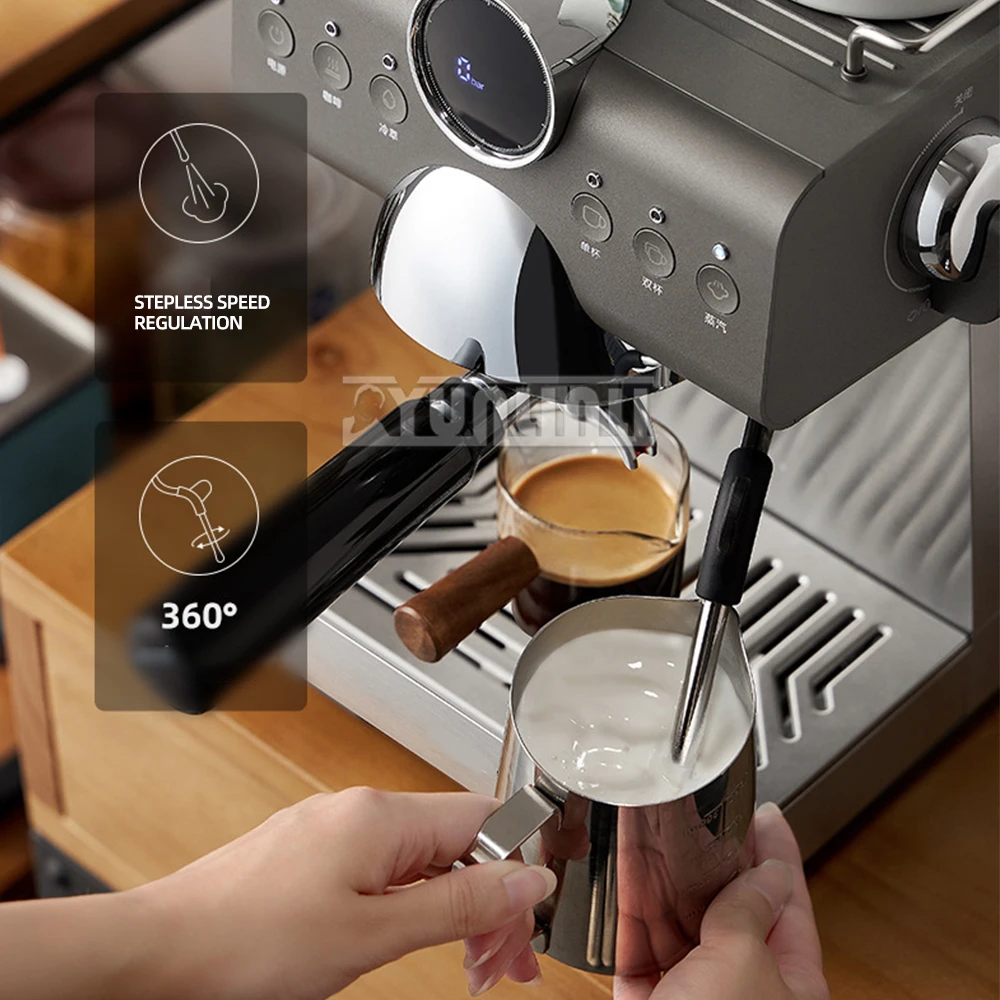 Household Coffee Maker Electric Espresso Machine Automatic Steam Milk Frother Cafetera Electrica