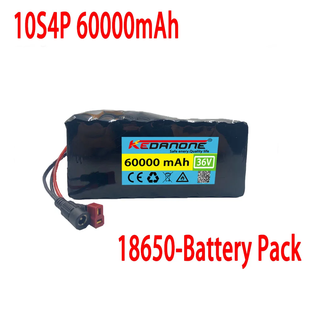 

New 36V10s4p 100Ah 100000mAh 1000W large capacity 18650 lithium battery pack electric bicycle scooter with BMS Tplug