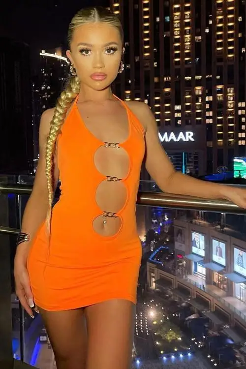 

Summer bodycon dress for women 2023 Sexy girl Dresses Black One piece swimwear women swimsuit Halter Backless Party Dress