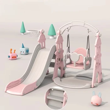 Kids' Indoor & Outdoor Slide & Swing Set 1