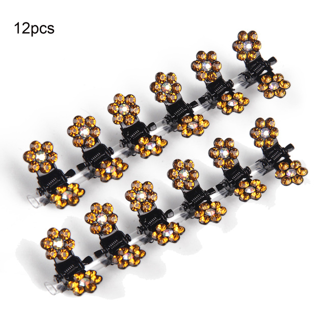 Crystal Rhinestone Flower Hair Claws Clamps Hairgrip Accessories Hairpins Hair Clips Jewelry for Women Bridal Kids Girl