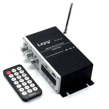 Lepy A7 USB 미니 슈퍼 베이스 스테레오 카 앰프, 2 채널 USB DVD CD FM MP3 오디오 플레이어