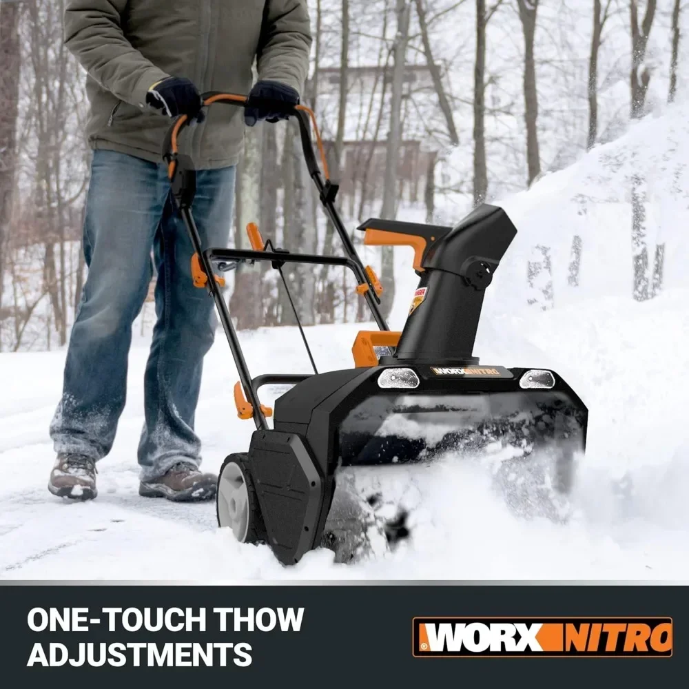 40v 20" cordless snow blower power share with brushless motor - wg471 (batteries & charger included)