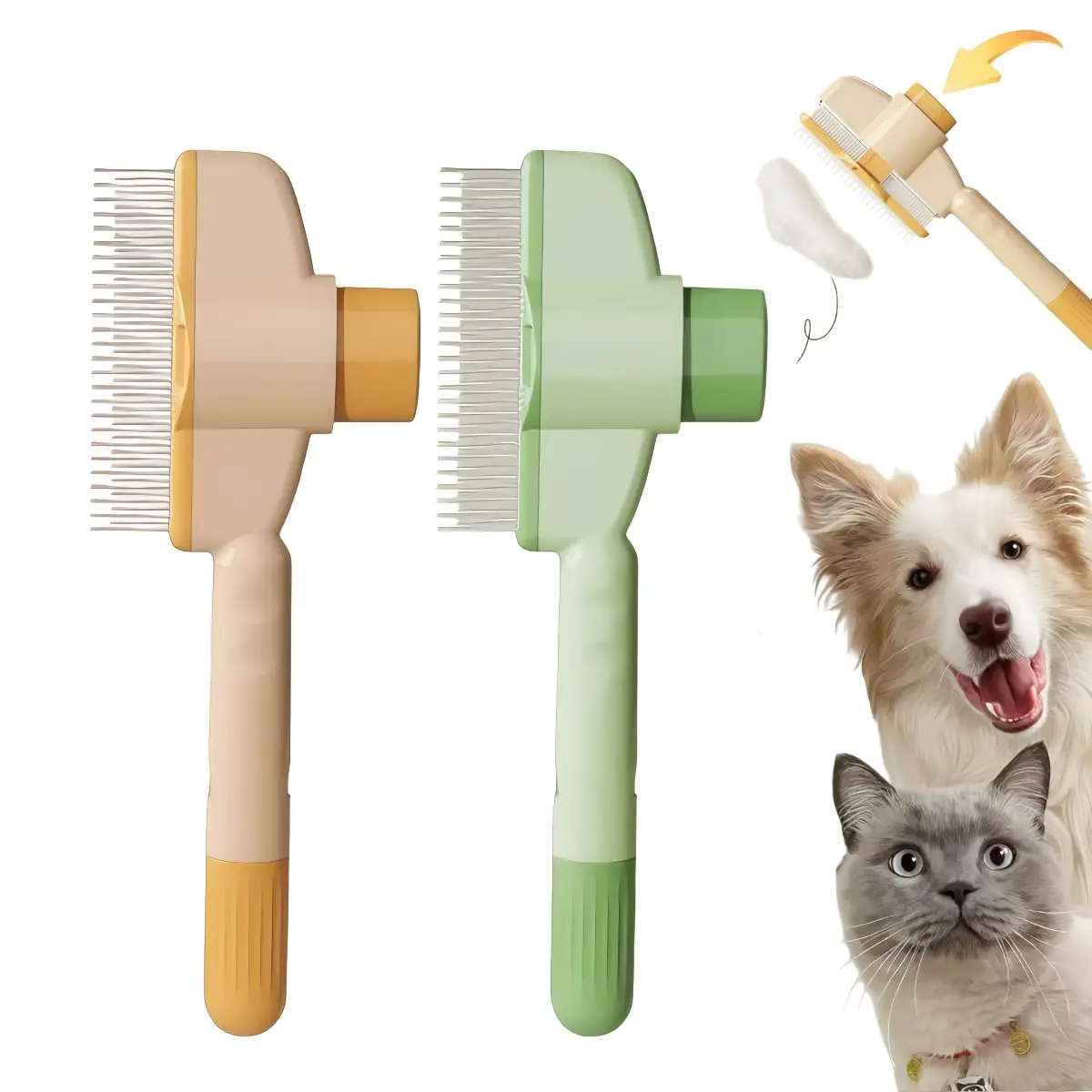 Pet hair removal brush cat and dog hair beauty care comb suitable for long haired pets floating removal cleaning comb
