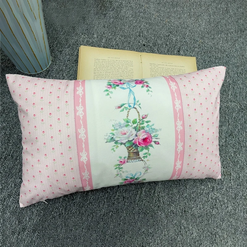 Korean Retro Flower Pillowcase Cushion Home Decorative Pillows for