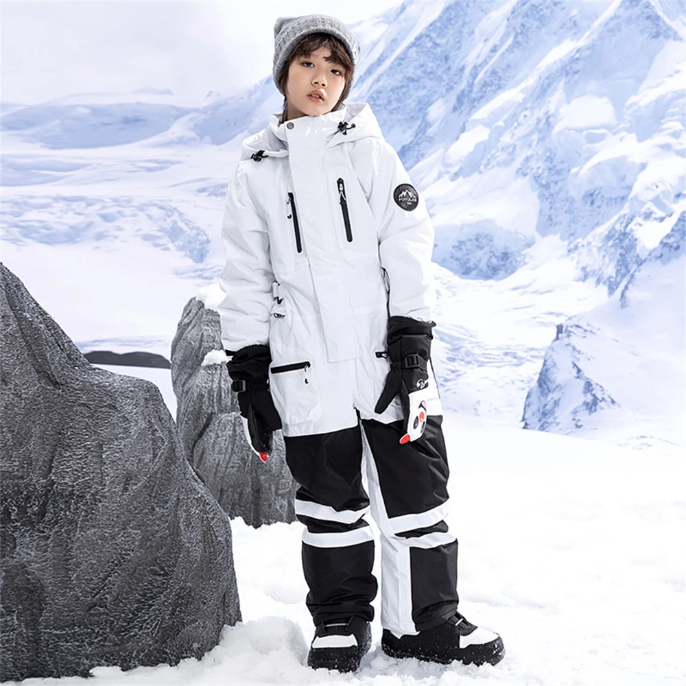 

-30 Kid Ski Suits Snowboard Overalls Jumpsuits for Girls Boys Waterproof Windproof Children Clothes Outdoor Sport Tracking Suits