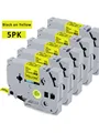 5pk Black on yellow