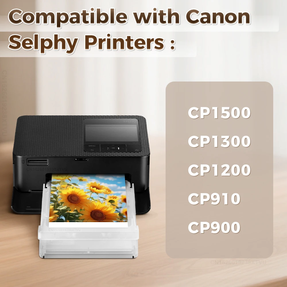 CANON Selphy CP1300 Print Kit (Zwart) met inkt en papierset - Coolblue
