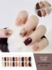 Gradient Semi-Cured Nail Wraps Flash Solid Adhesive Waterproof Long Lasting Gel Nail Oil Film Stickers for UV Lamp Need Manicure 6