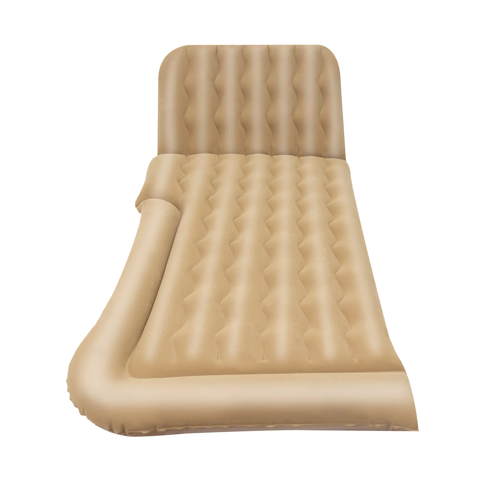 Inflatable Bed with Beige Mattress for Comfort and Support