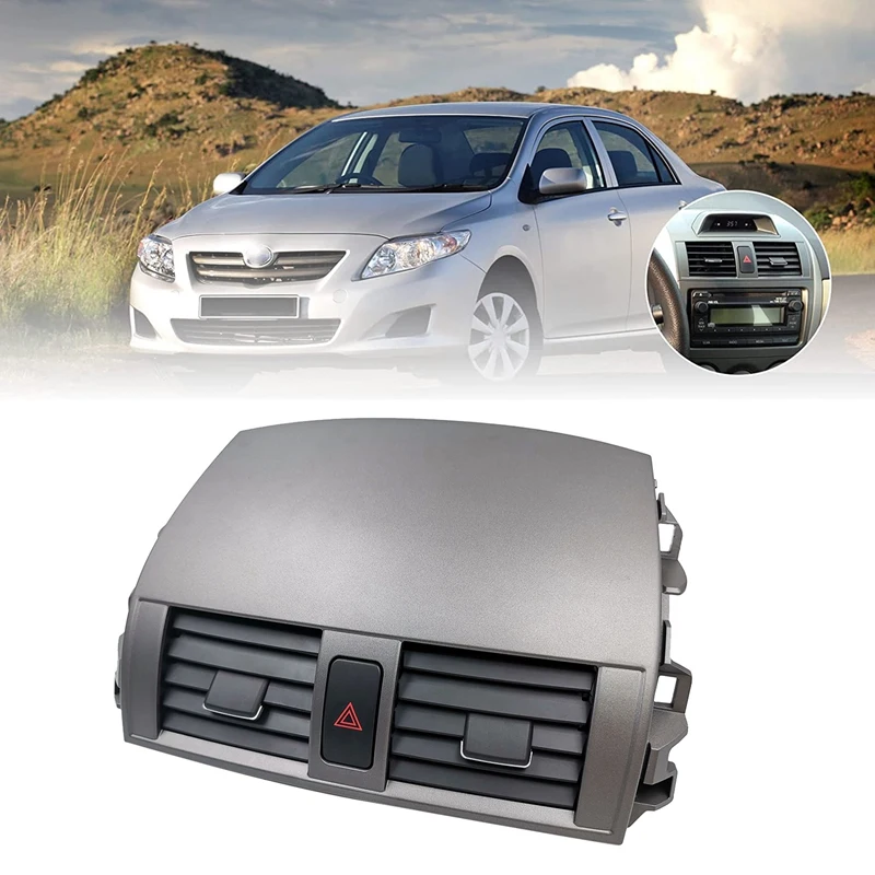 Car Center Dash A/C Outlet Air Vent Panel With Emergency Switch For Toyota Corolla 2008-2013 55670-02160 55663-02060