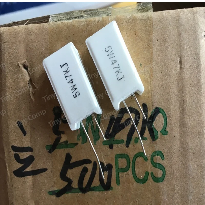 10PCS 5W Cement Type Resistors 30R 33R 47R 100R 1K 1.2K 10K 20K 33K 47K 100K