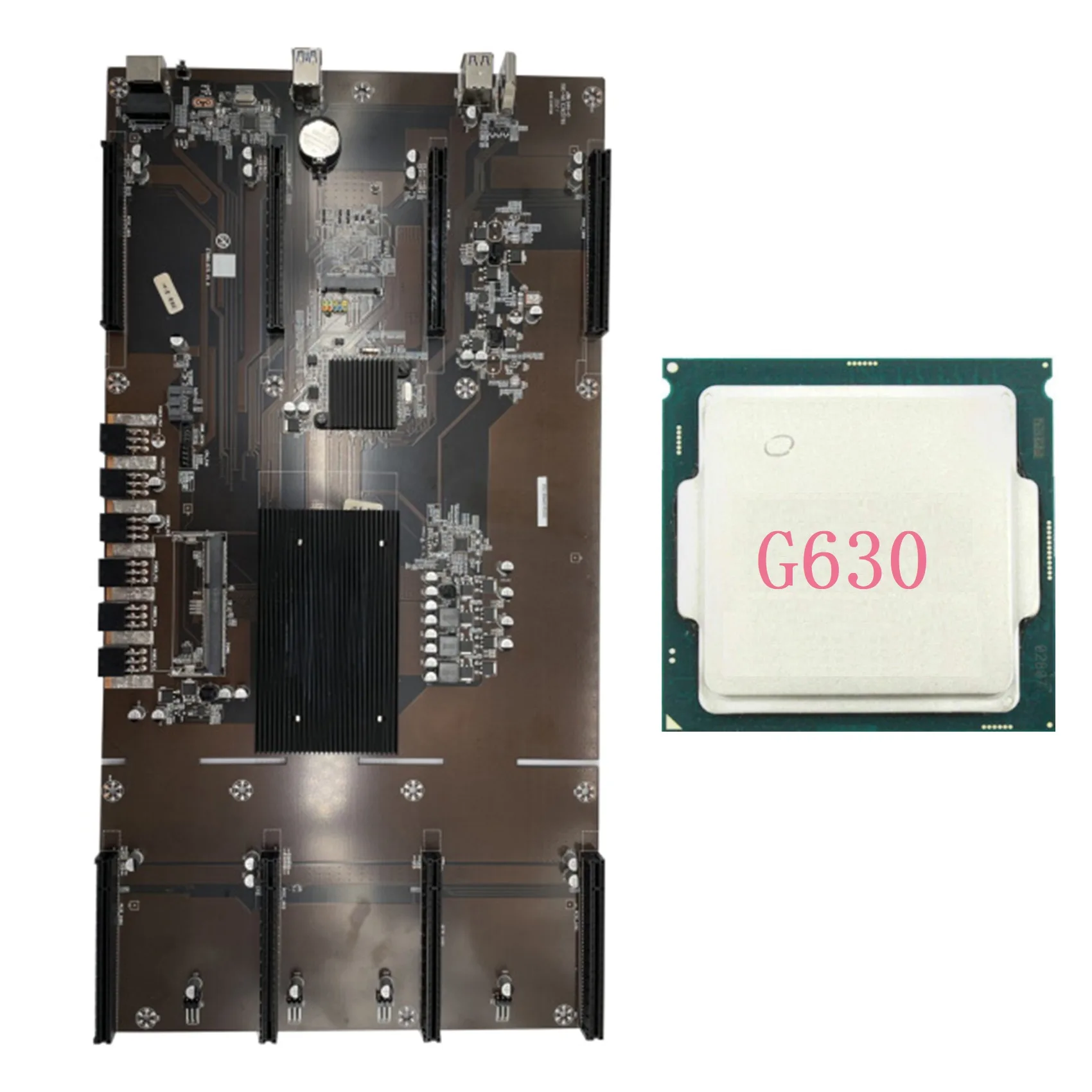 Материнская плата ETH 80 B75 BTC для майнинга + G630 CPU 8X PCIE 16X LGA1155 DDR3 поддержка 1660 2070 3090 RX580