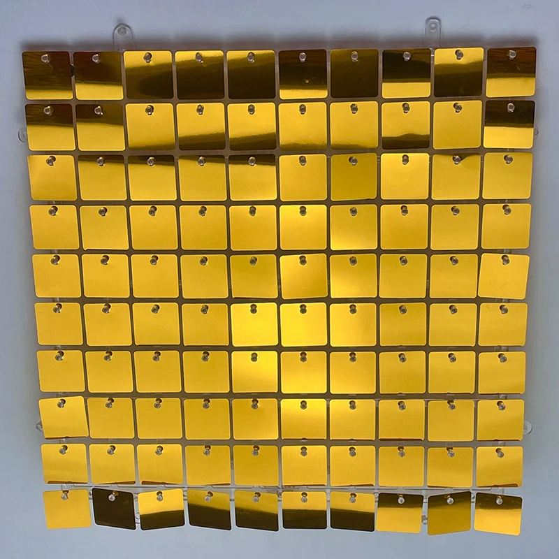 Champagne Shimmer Wall Backdrop 16pcs 3D Sequin Panel Backdrop Art Wall Backgroud Cloth Wedding Birthday Party Decor birthday backdrop party backdrop curtain party decoration wall backdrop panels party supplies