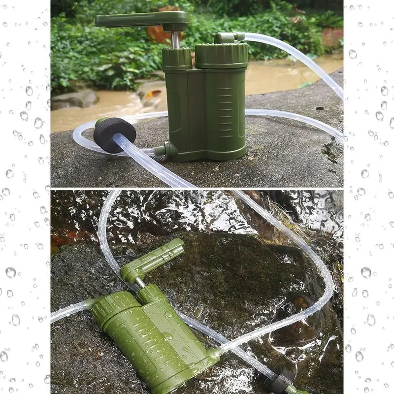 Filtre à eau paille de 1400 ml de survie en plein air Purification de l'eau Paille Supprimer 99