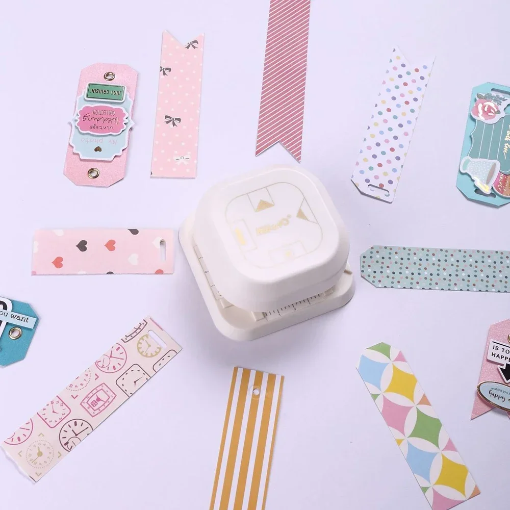 4 in 1 Multifunction Tag Puncher Corner Rounder Cutter Label Punch DIY Paper Card Photo Card Making Supplies,paper cutter,paper craft punch,corner punch,paper punch,corner cutter,fillet cutting tool,greeting card tool