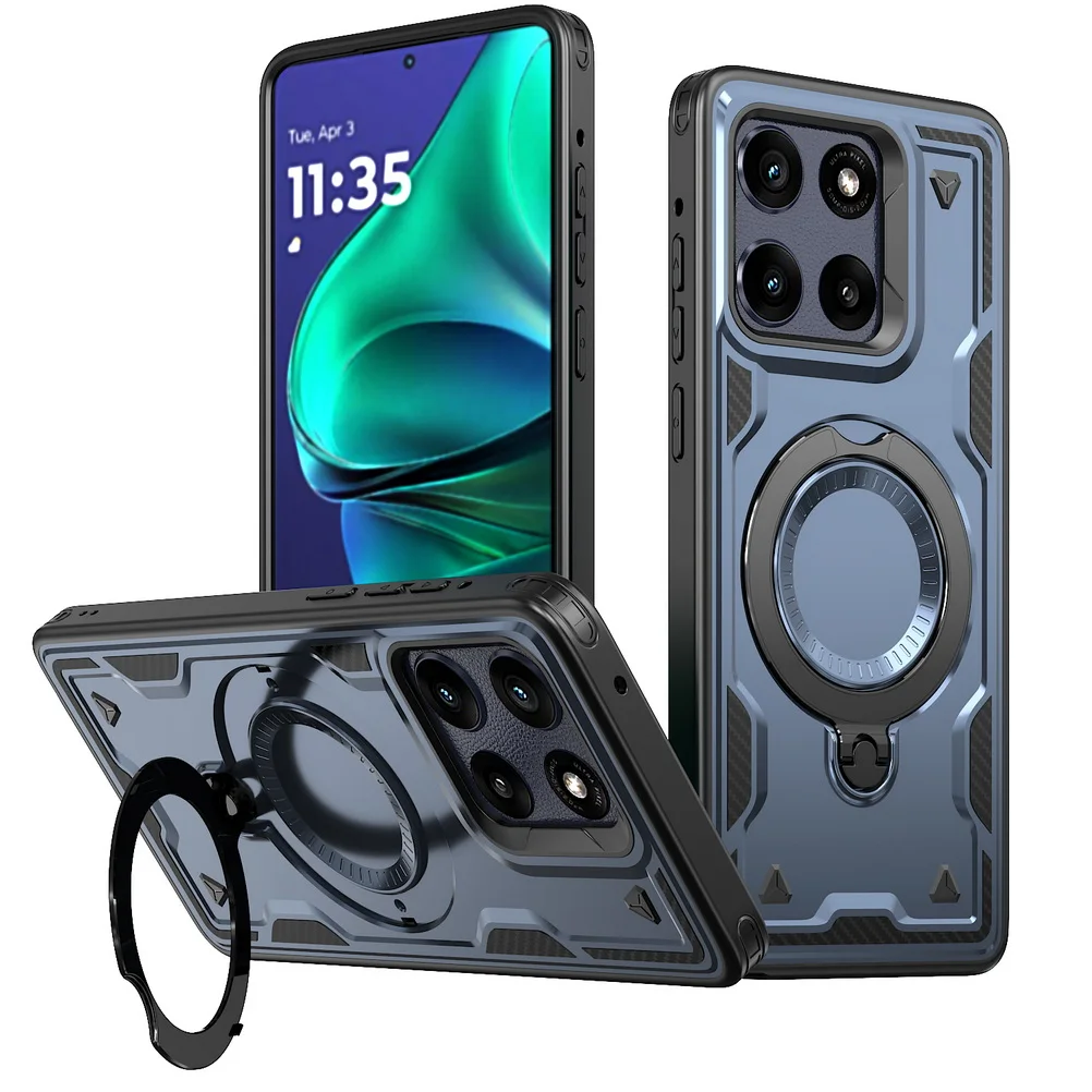 Metal Ring Magnet Wireless Charge Case - Enhanced Protection Cover