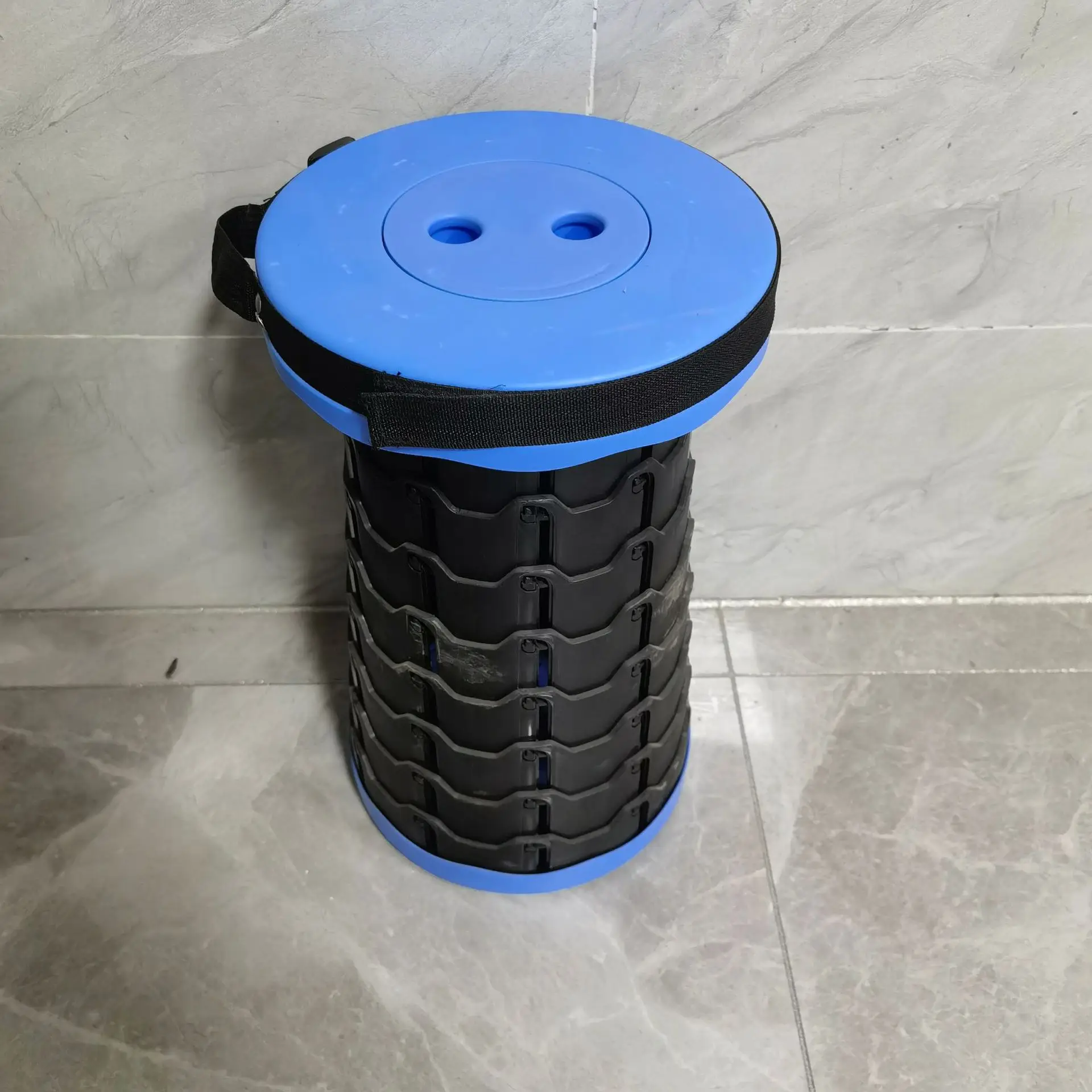 Folding Stool 1 Pc Travel Portable Outdoor Adjustable Retractable for The Elderly