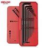 DELIXI ELECTRIC Allen Key Set，Allen Hex WrenchScrewdriverBox-packed Set，SleevUniversal Torque Long Metric,for VehicleMaintenance 1