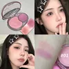 Two-tone Blusher Cream Vibrant Red Pink Cheek Lip Mud Shrink Expansion Grey Rose Color Natural Nude Brown Makeup Matte Rouge 1