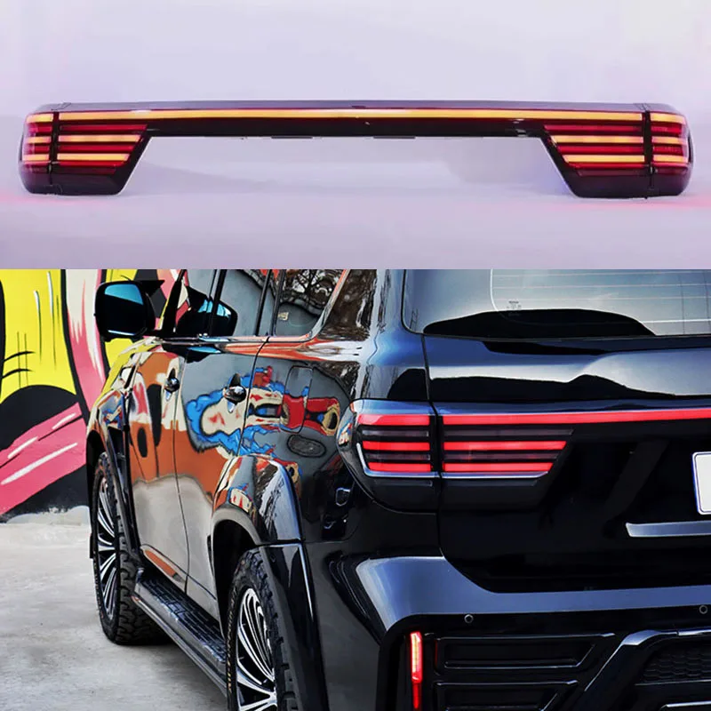 LED Rear through Tail Light For Nissan Patrol Taillights 20212023 Y62 truck Lamp with Dynamic