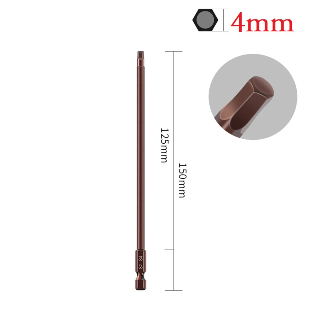 1pc 150mm Hex Schraubendreher-bits Legierung Stahl Magnetische Sechskant-schraubendreher-bits Schraubendreher Schlüssel Bohrer Bits Power Tool – Detail 11