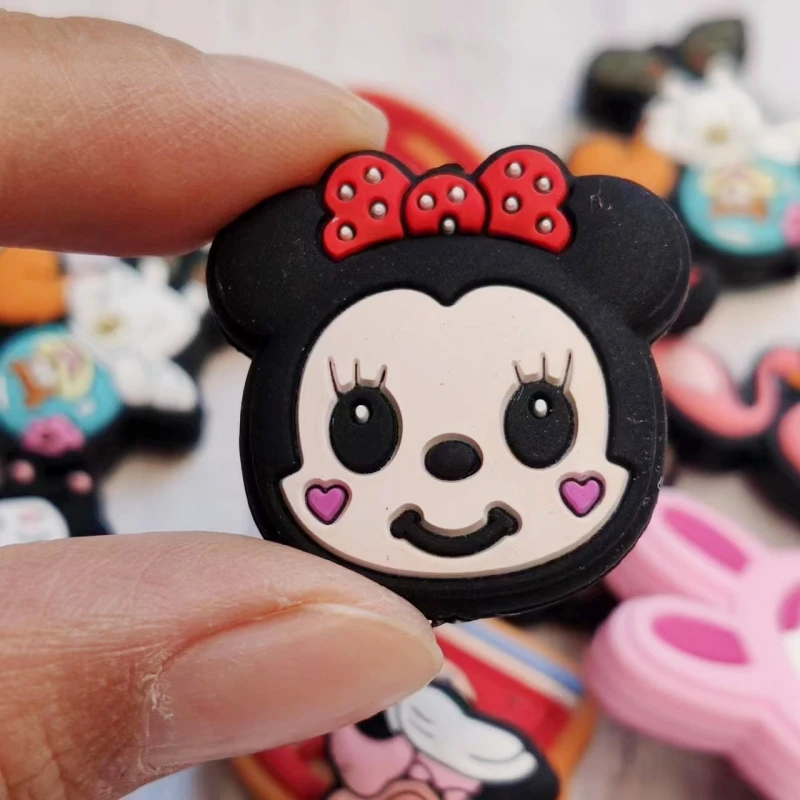30pcs Mickey Silicone Focal Beads BPA Free Silicone Baby DIY Pacifier Chain Clips Beaded Pen Newborn Toys Jewelry Accessories