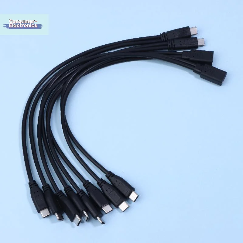 【USB C 케이블 분배기 TypeC 케이블 분배기 1To2 연장선 전원 어댑터 3A 15W 다중 장치 충전 케이블 어댑터】