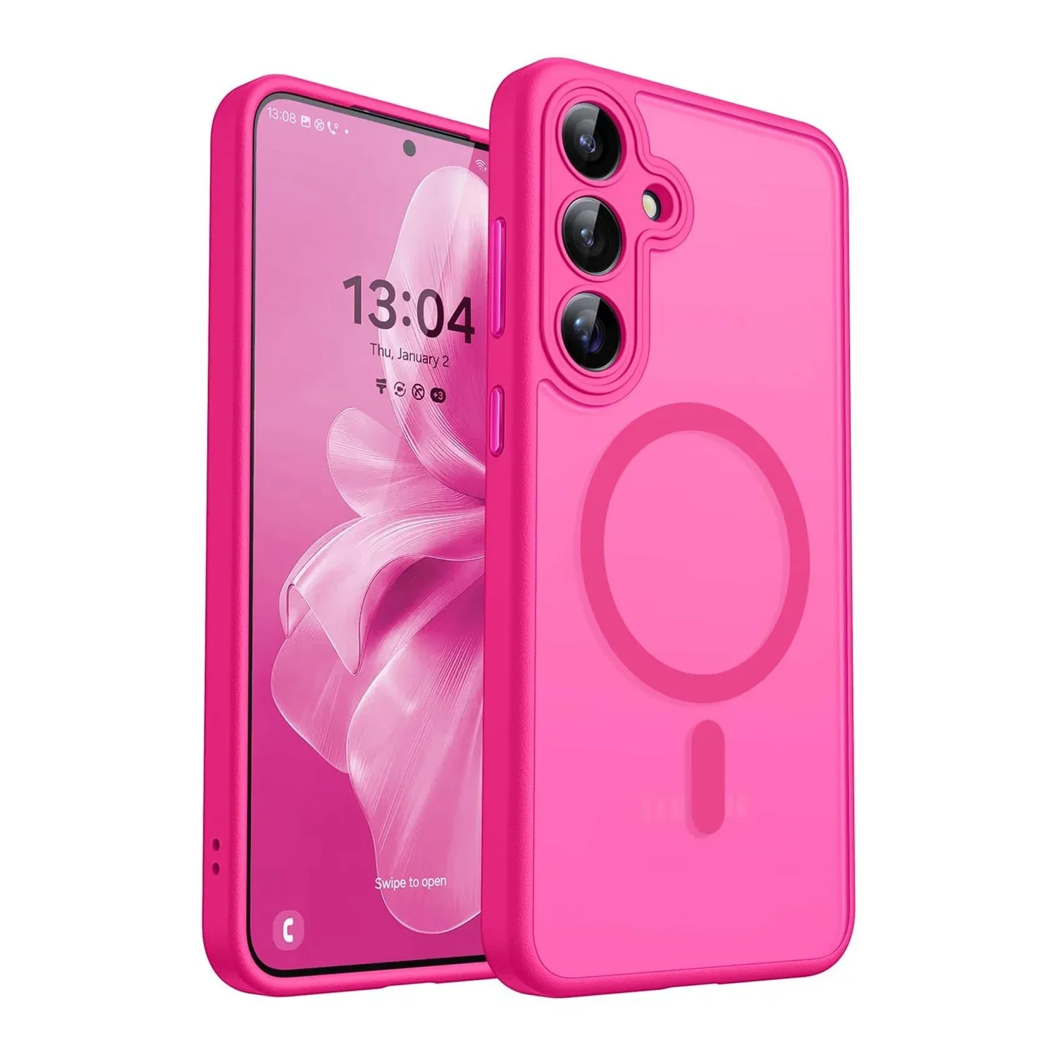 Luxury Matte Translucent Magnetic Wireless Charge Phone Case with Magsafe Cover