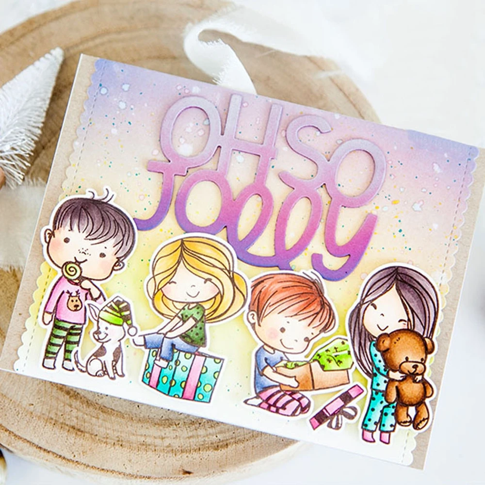Qoiseys Set di timbri e fustelle in silicone trasparente con