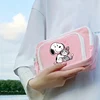 Snoopy Kawaii Pencil Case 3 Layers Pen Bag Large Capacity Korean Organizer Pouch for Student Back To School Supplies Stationery 2