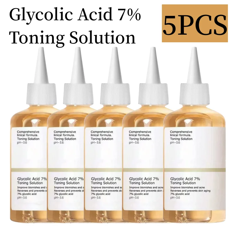 

5PCS Original Glycolic Acid 7% Toning Solution Remove Acne Oil Control Moisturize Improve Skin Condition Brighten Reduce Spots