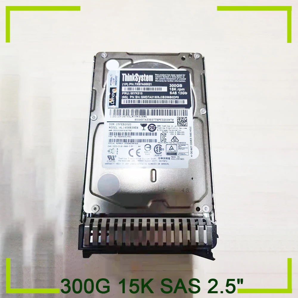 

For IBM Hard Disk 300G 15K SAS 2.5" 12Gb SR 7XB7A00021 00YK010