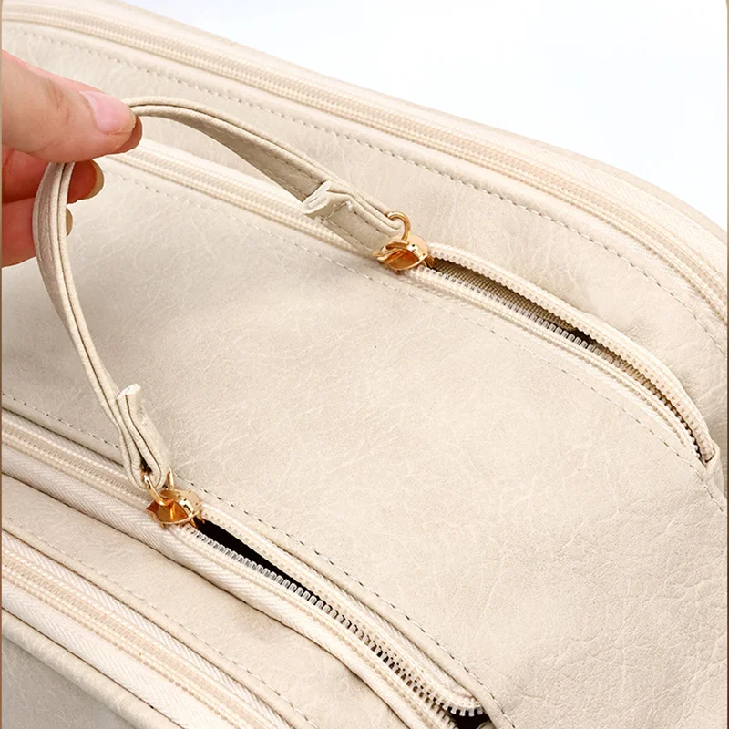 High appearance double zipper make-up bag large-capacity portable travel senior impression make-up brush wash-and-wash bag 5