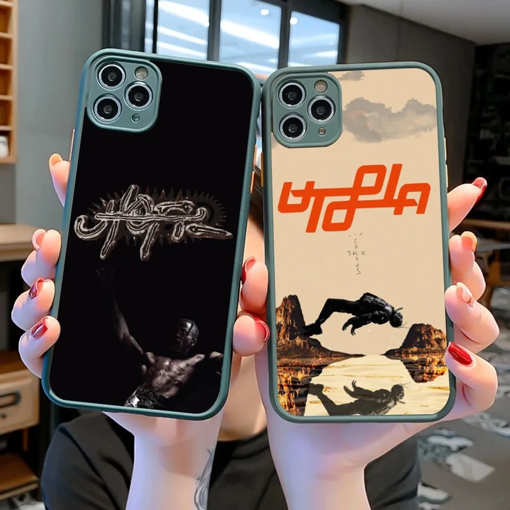 T-Travis S-Scott U-Utopia Custodia Per Telefono Per Iphone 14 11 12 13 Mini Pro Max 8 7 Plus X Xr Xs Max Cover Opaca Traslucida