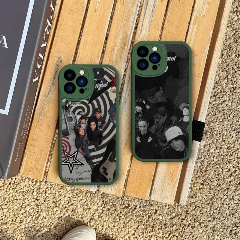 Cool Music Tomkaulitz Custodia Per Telefono Verde Per Iphone 11 13 14 12 Pro Max Mini Xs X Xr 7 8 Plus Se2020 Pelle Silicone Coque
