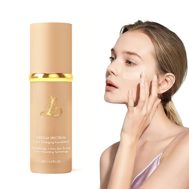 Fondotinta liquido quattro in uno che cambia colore, con lunga durata SPF50+, senza rimozione del trucco, senza colla in polvere, idratante - immagine 3