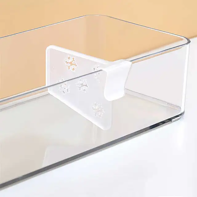 10/1PCS Divisori per frigorifero in plastica Organizzatore Scatola di immagazzinaggio a scatto regolabile Comò Separatore per cassetti Accessori da cucina 4