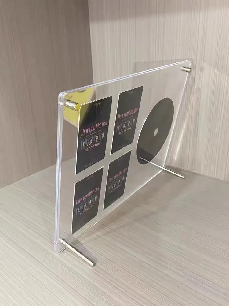 Kawaii CD Discs Type Photocard Holder card holder photo card holder card display stand 3 inch Kpop Idol Card Photo Frame Display stands Transparent album table decoration