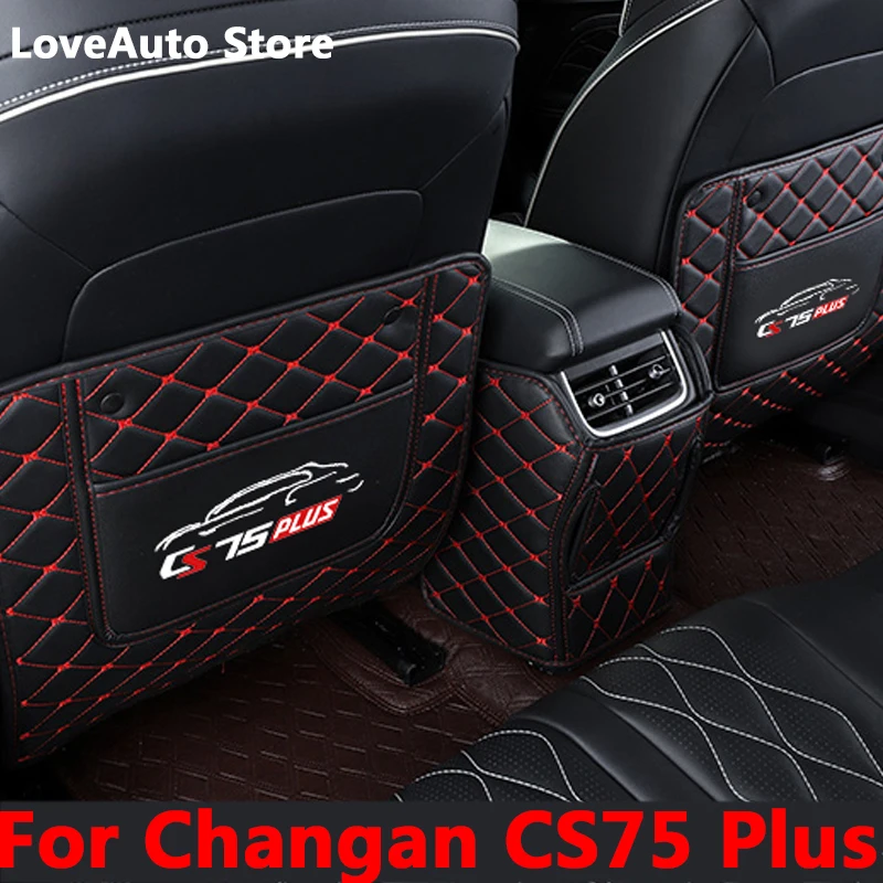 

For Changan CS75 Plus 2021 2022 Car Rear Seat Anti-Kick Pad Rear Backrest Seats Cover Anti-Dirty Mat Cover Protective Accessorie