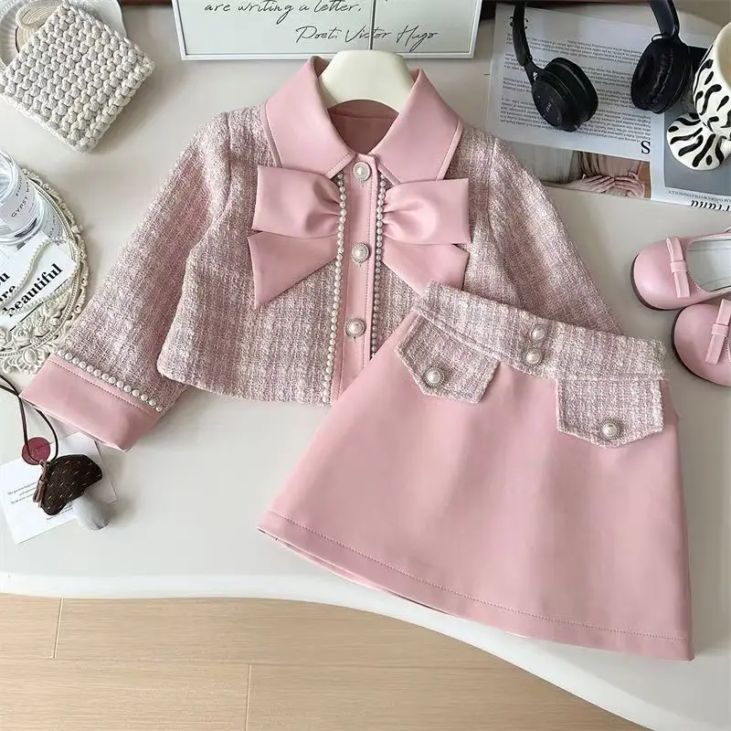 New Girls Casual Suit Set Spring Collegiate Style Baby Girl