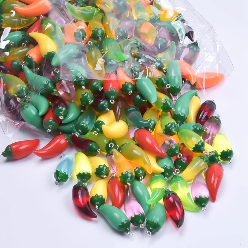 20 Ciondoli A Forma Di Peperoncino Rosso Realistici – Per Bracciali, Orecchini E Collane, Fai Da Te