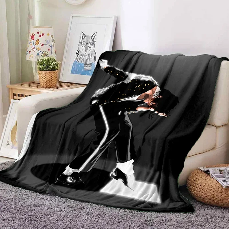 MJ King of Pop Michael Jackson Soft Flannel Blanket for Beds Bedroom Sofa Picnic,Throw Blanket for Cover Outdoors Leisure Gift
