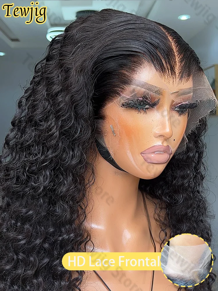 30 Inch Curly 13x4 13x6 HD Transparent Lace Frontal Wig Loose Deep Wave Human Hair 5x5 Closure Lace Wear Go Glueless Wig