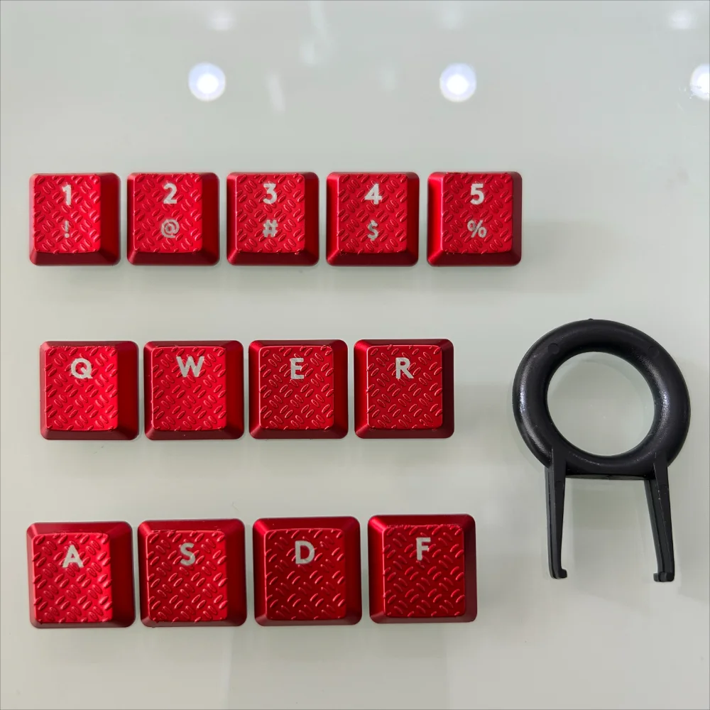 Logitech G915/G913 TKL/G815/G813용 8피스 블랙/레드 + 13 미끄럼 방지 투명 키캡, 교체용 게임용 키보드 키캡 세트