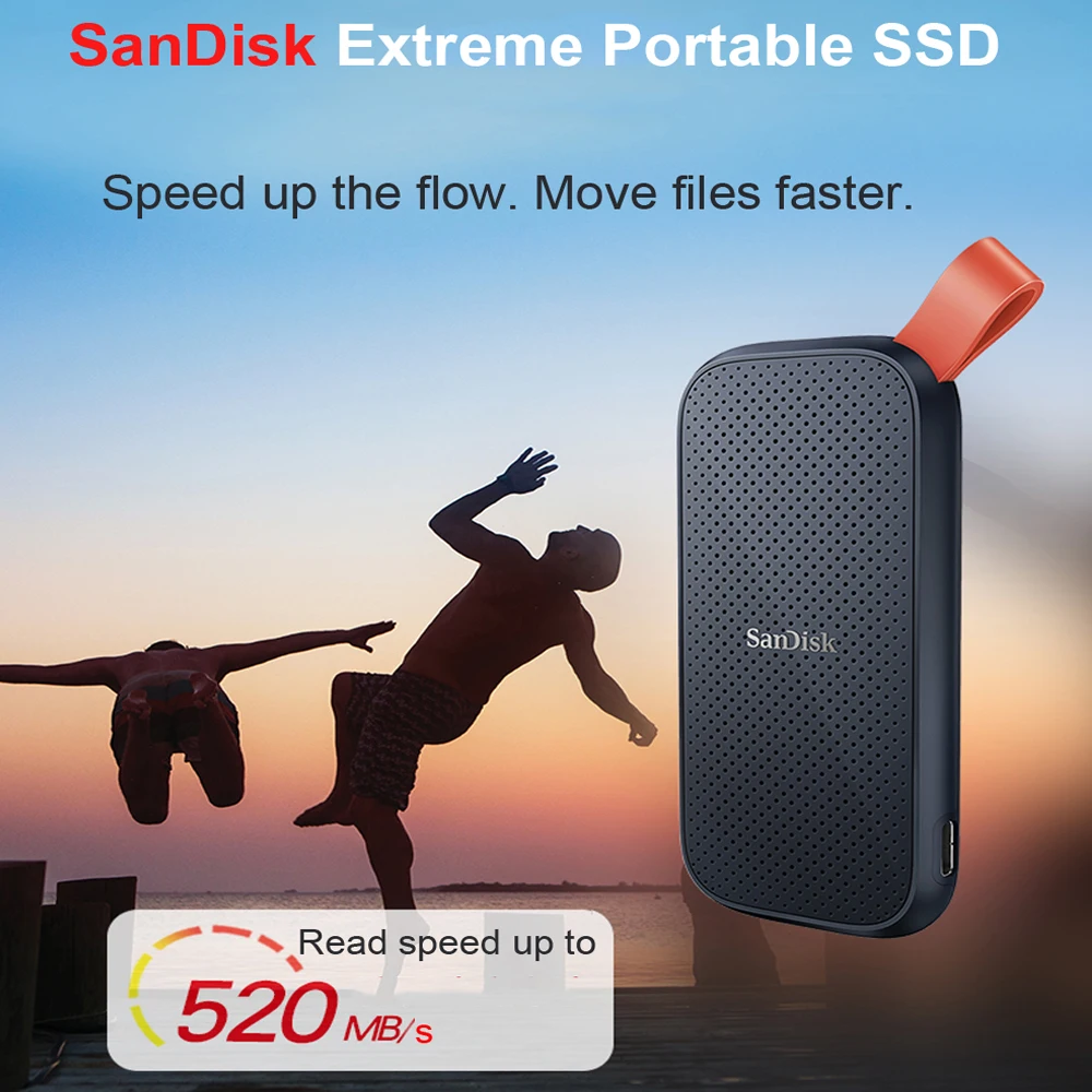 SanDisk 1 To Extreme Disque SSD portable, USB-C, Disque SSD NVMe externe,  jusqu'à 1050 Mo/s Résistance à la poussière et à l'eau classée IP65 -  Monterey : : Informatique