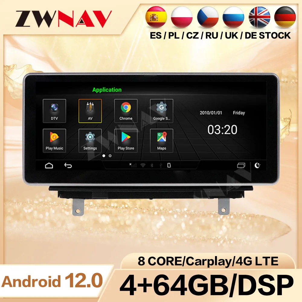 

64GB Screen For Audi A3 2014 2015 2016 2017 2 Din Android12 Automotive Car Radio Stereo With Bluetooth DSP Carplay IPS Head Unit