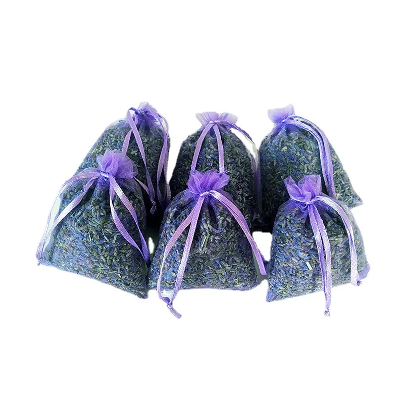 6pc/lot Natural Lavender Bud Sachets Dried Flower Sachet Bag Aromatic Household Wardrobe Car Lavender Air Fresheners deodorant sachet bags fragrance bags car air freshener refills
