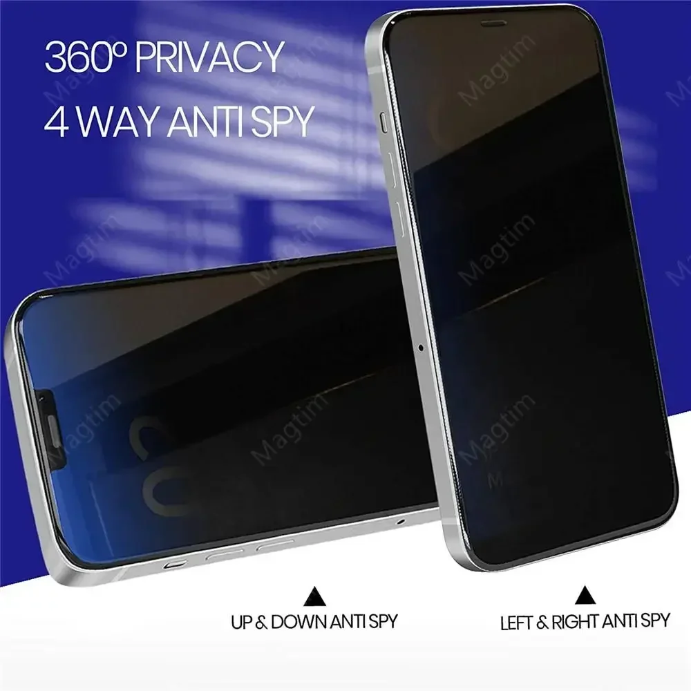 Proteggi schermo privacy da 360 gradi per iPhone 17 16 15 14 13 12 11 Pro MAX XS Max Proteggi schermo anti-spia per iPhone 15 Plus - immagine 2