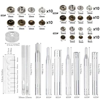 KRABALL 251PCS Metal Button Leather Snap Fasteners Kit Snap Press Studs with Installation for Clothing Leather Jacket Jeans Wear - Image 2
